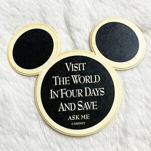 🔮‎ 5/$25 Vintage Disney Visit The World In Four Days Mickey Ears Pin